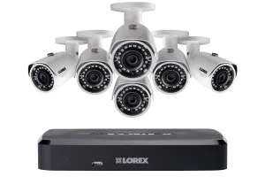 2K IP Security camera system with 8 Channel NVR and 6 HD outdoor 3MP cameras