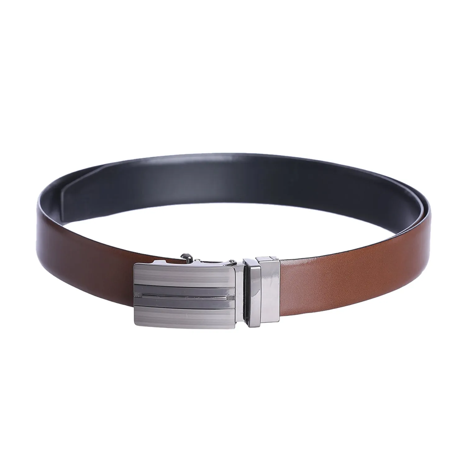 4197 Black & Tan Reversible Leather Belt for Men