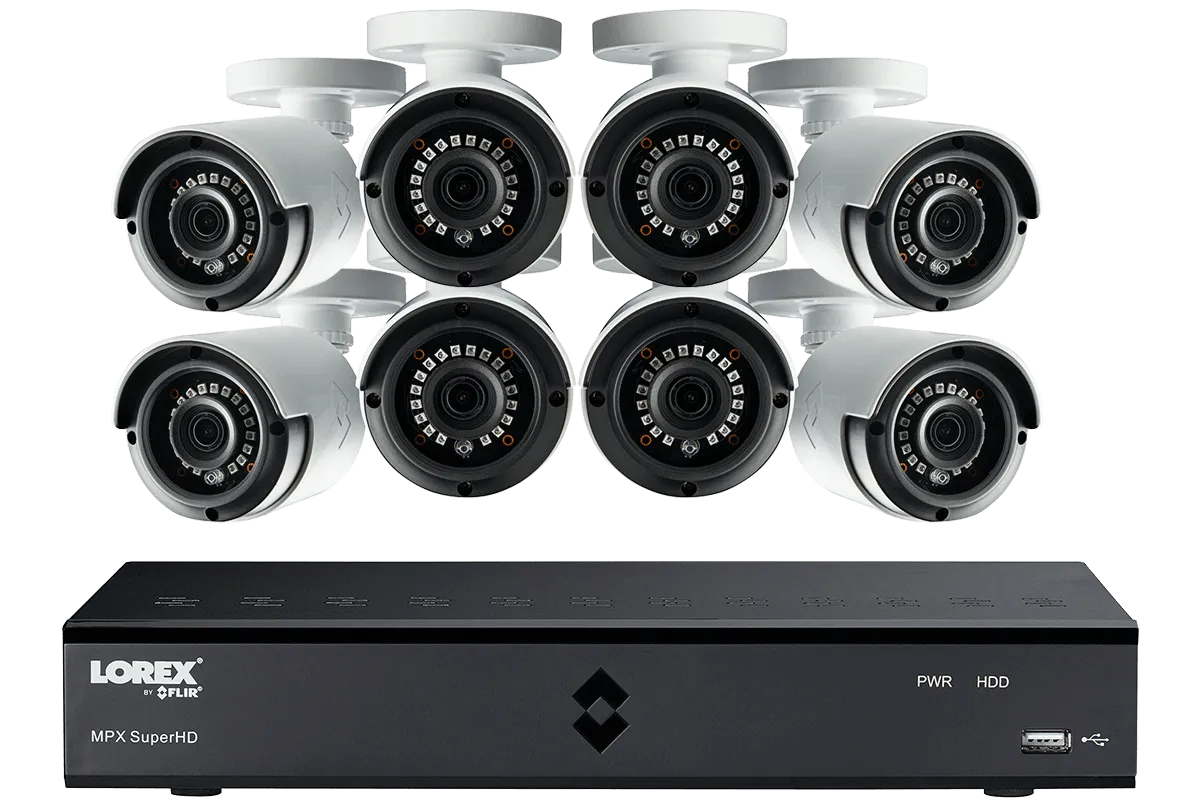 4MP Super HD 8 Channel Security System with 8 Super HD 4MP Cameras