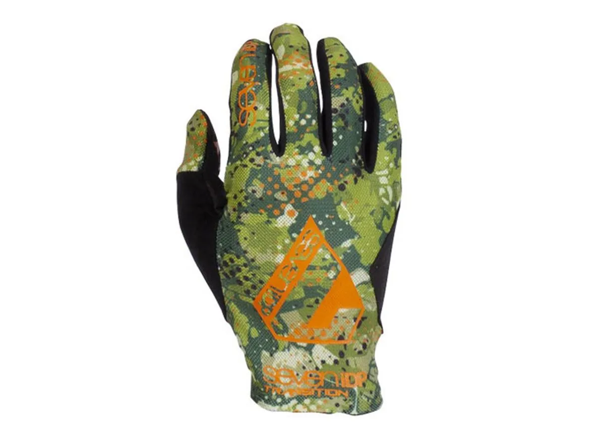 7 iDP Transition MTB Glove - Orange-Camo-Black