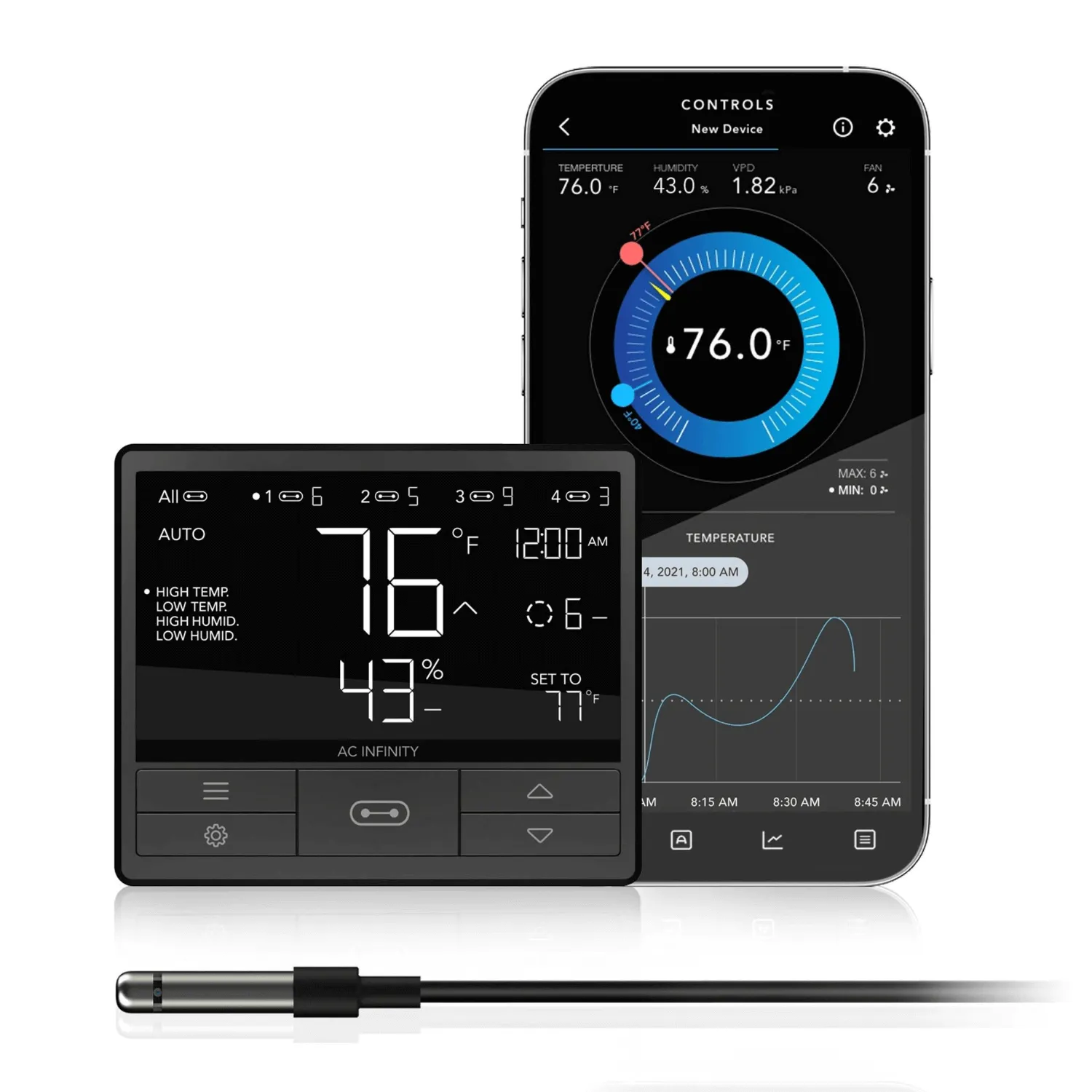 AC Infinity CONTROLLER 69, Independent Programs for Four Devices, Dynamic Temperature, Humidity, Scheduling, Cycles, Levels Control, Data App