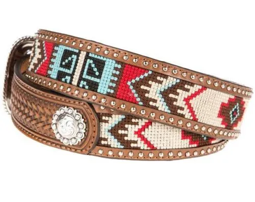 Ariat Mens Arrow Southwestern Inlay Belt 1-1/2"