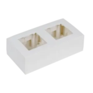 Audac WB45D/W Surface Mount Box Double - 45x45mm (White)