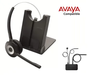 Avaya Certified Jabra PRO 925 Dual Connectivity Bluetooth Wireless Bundle for Avaya Phones and Cell phones: 1608 1616 9620 9620C 9620L 9630 9630G 9640 9640G 9650 9650G 9650C 9670 9670G