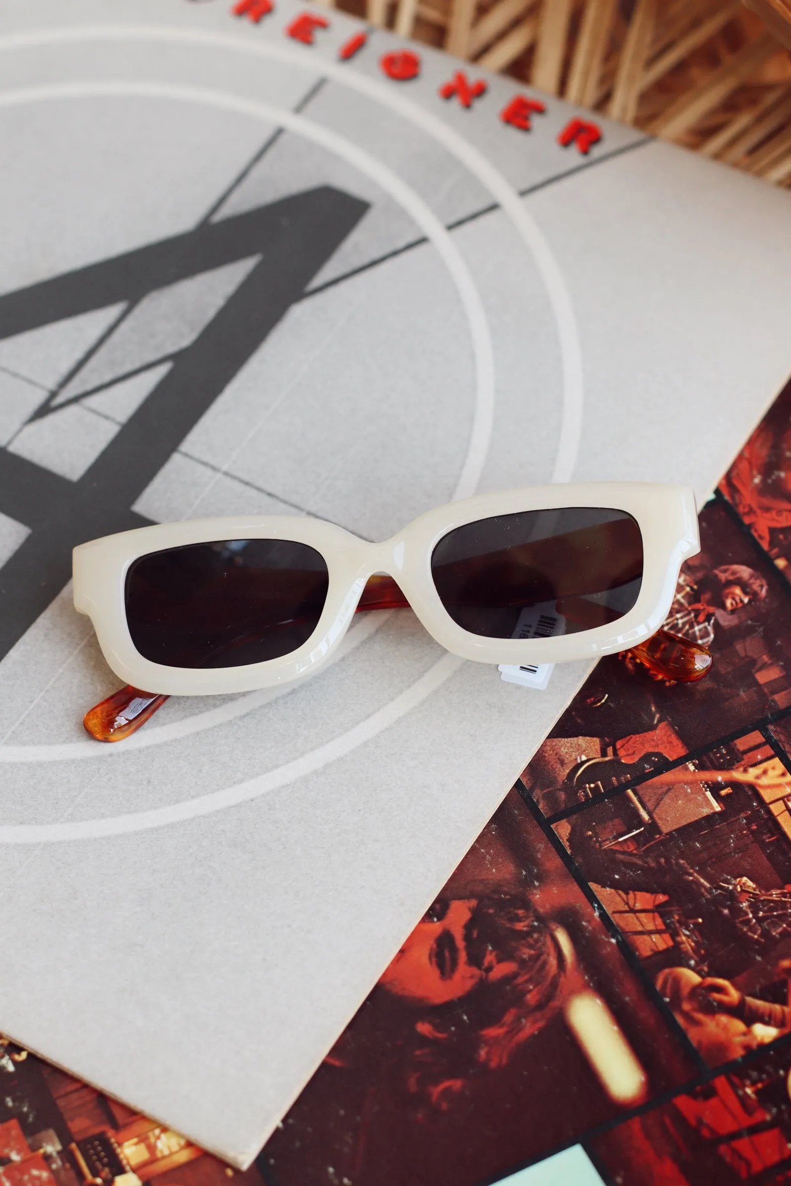 Bright Tinted Rectangle Sunglasses