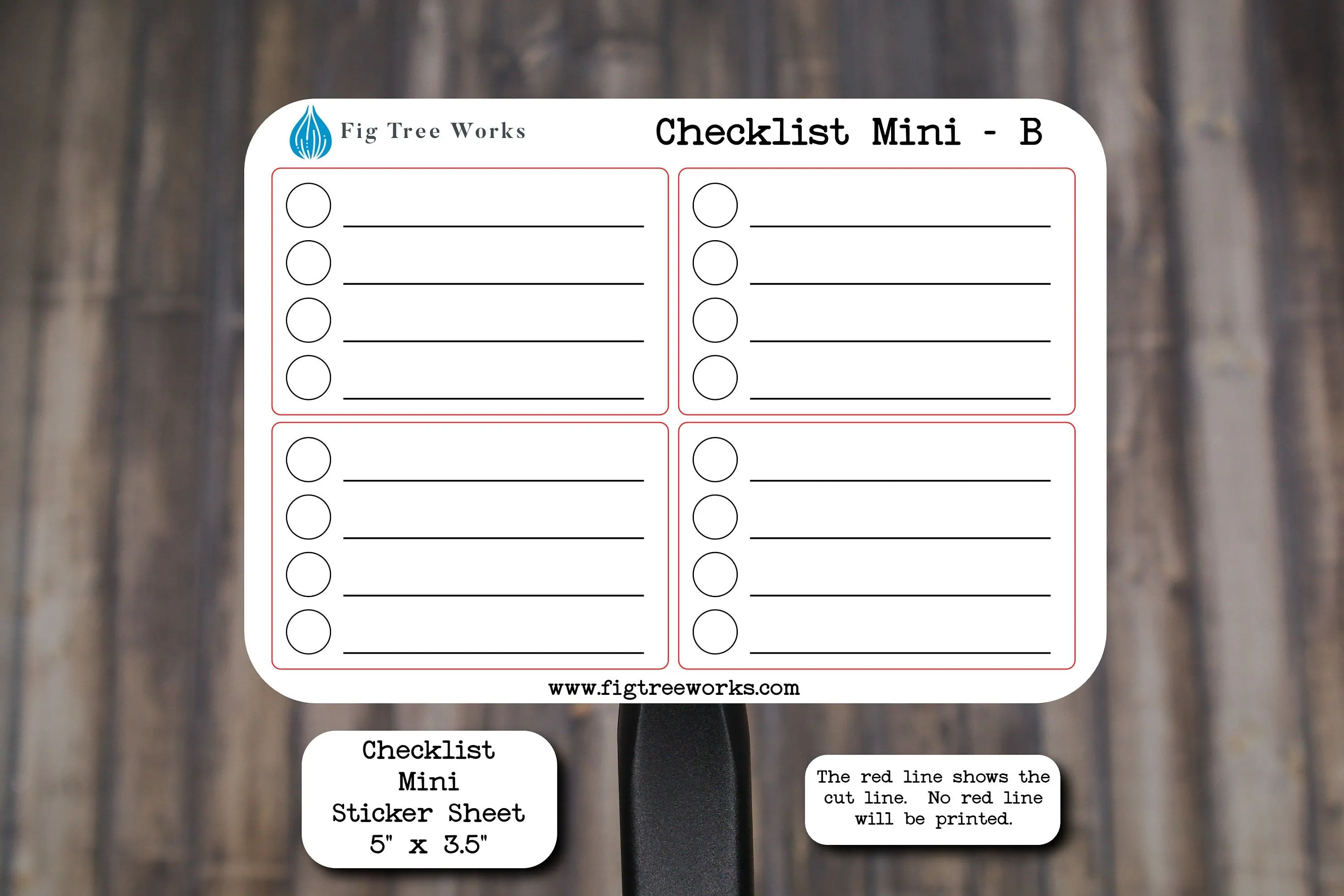 Checklist Mini Sticker Sheet  | To Do, Reminder, Tasks List | Kiss Cut, Matte Finish | Style B