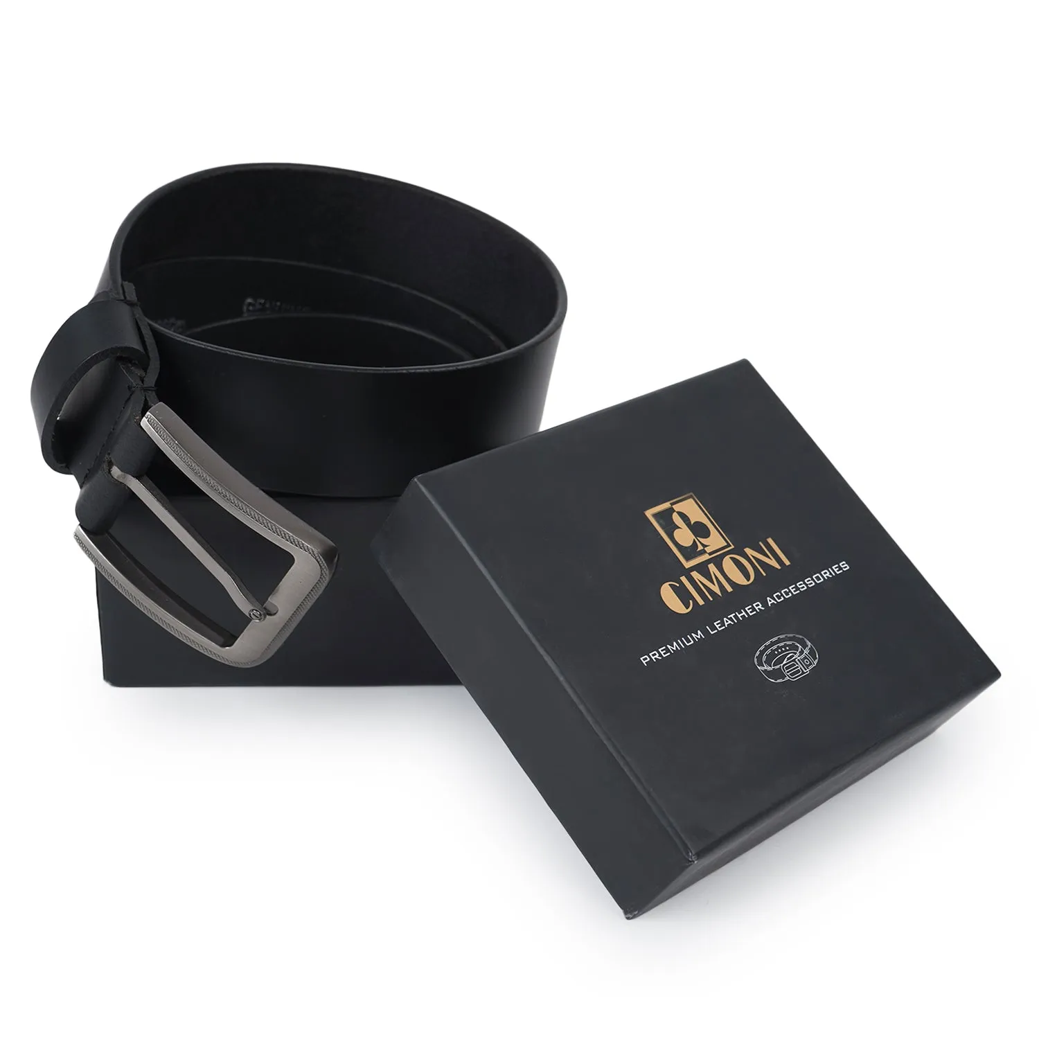 CIMONI Genuine Leather Casual Trendy Formal Office Belt For Men With Box ( 1 Year Gurantee)