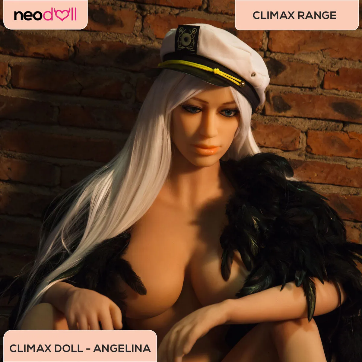 Climax Doll - Angelina - Realistic Sex Doll - Gel Breast - 158cm - White