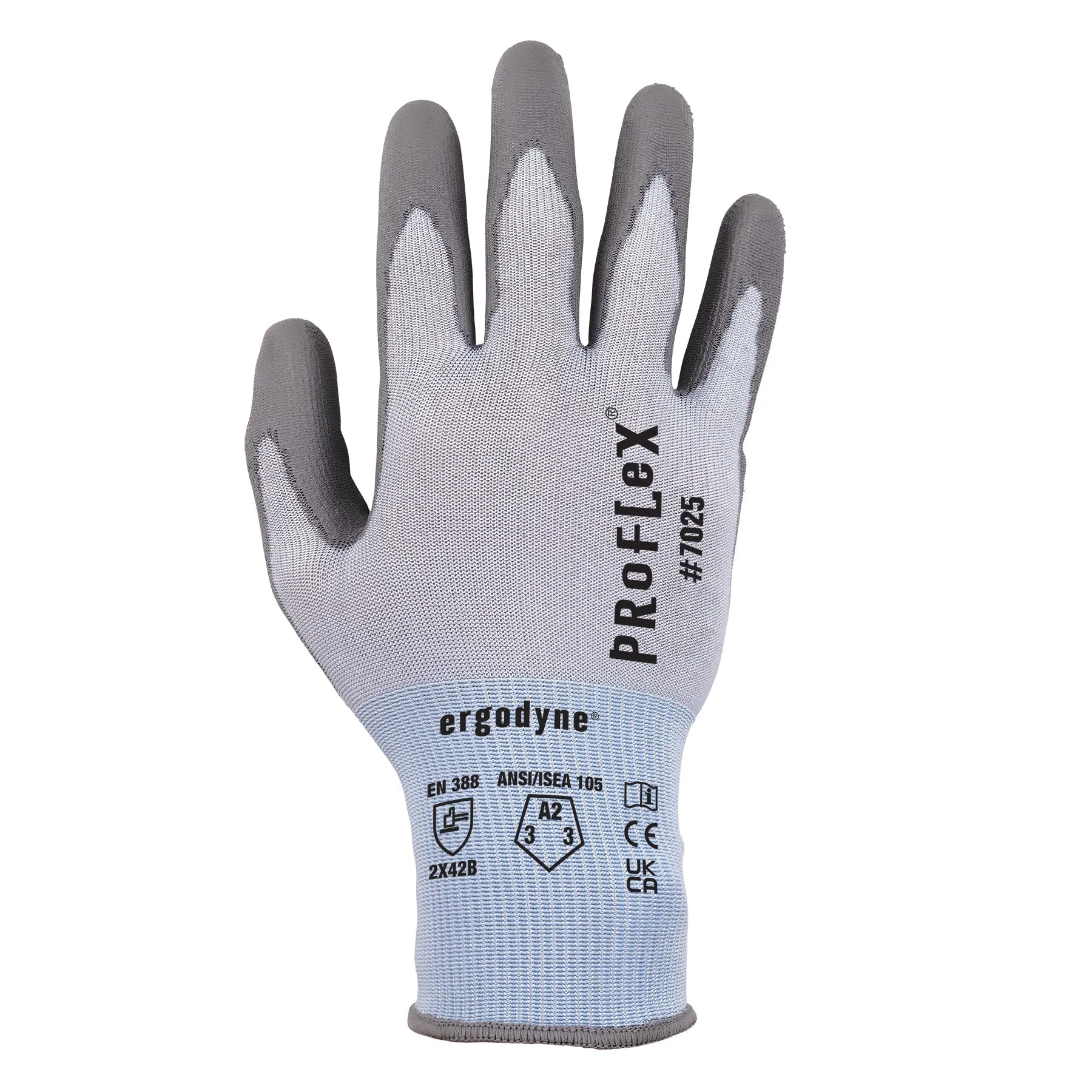 Ergodyne ProFlex 7025 PU Coated Cut-Resistant Gloves - Blue