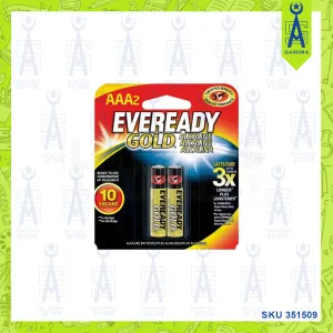 EVEREADY GOLD BATTERIES  AAA / 2'S