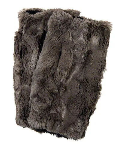 Fingerless / Texting Gloves, Reversible - Cascade Luxury Faux Furs