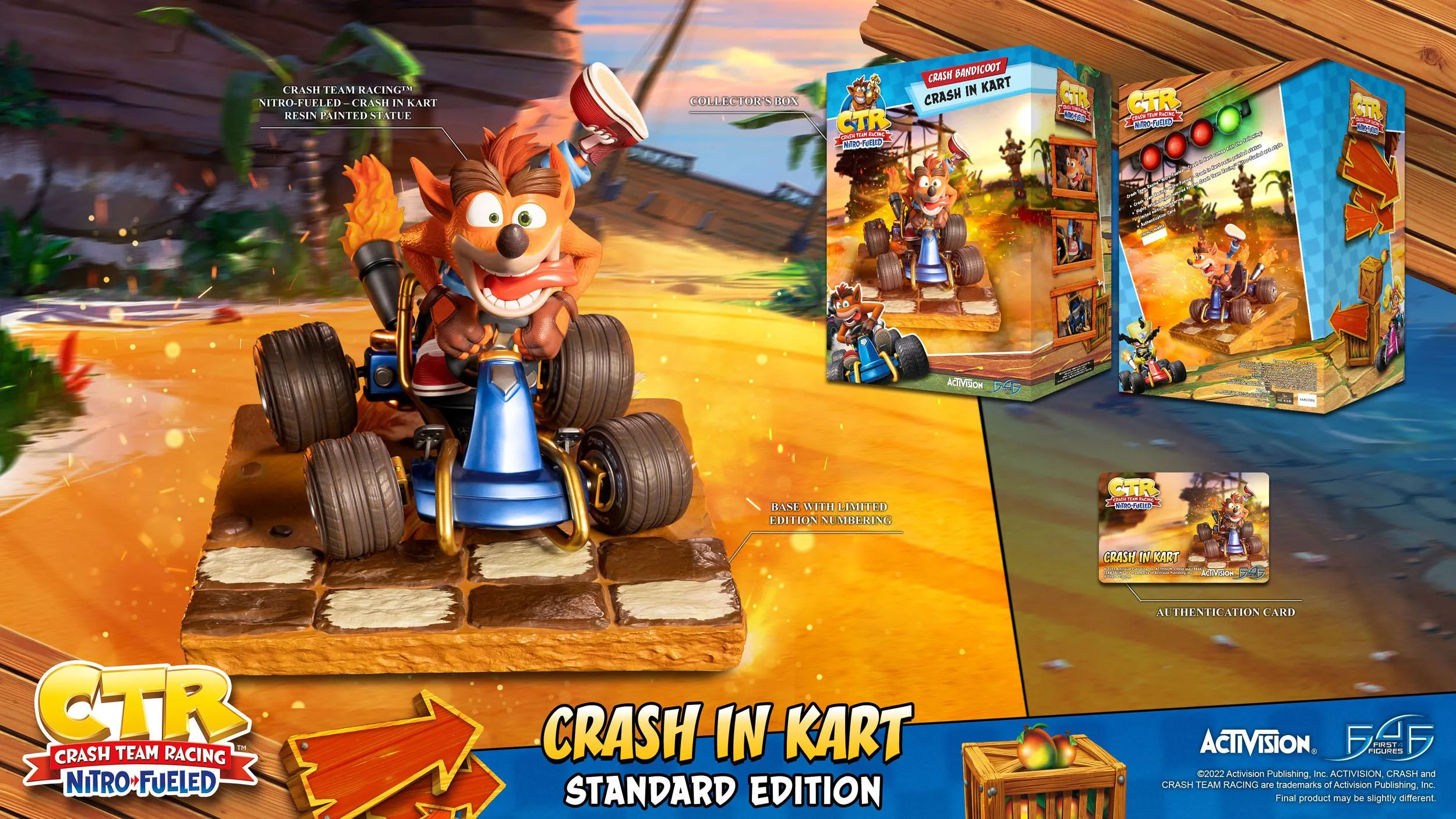 First 4 Figures Crash Team Racing Nitro-Fueled Crash in Kart Statue