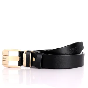 GC High Quality Luxury Men's Genuine Leather Formal Belt- Black