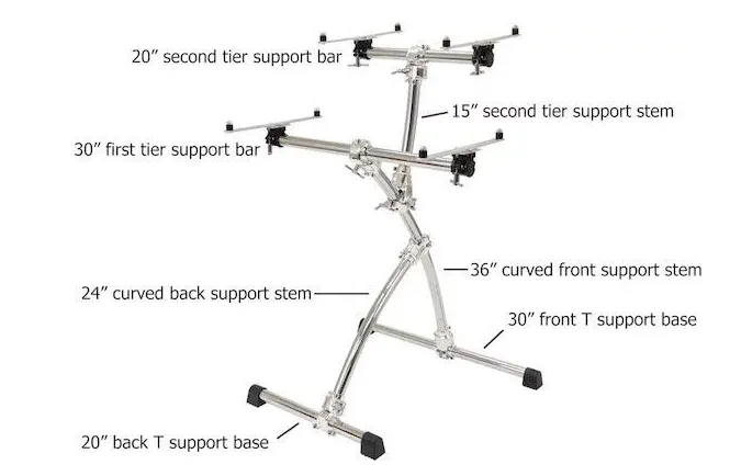 Gibraltar GKS-KT76 Double Tier KeyTree  Keyboard Stand - 76 Key