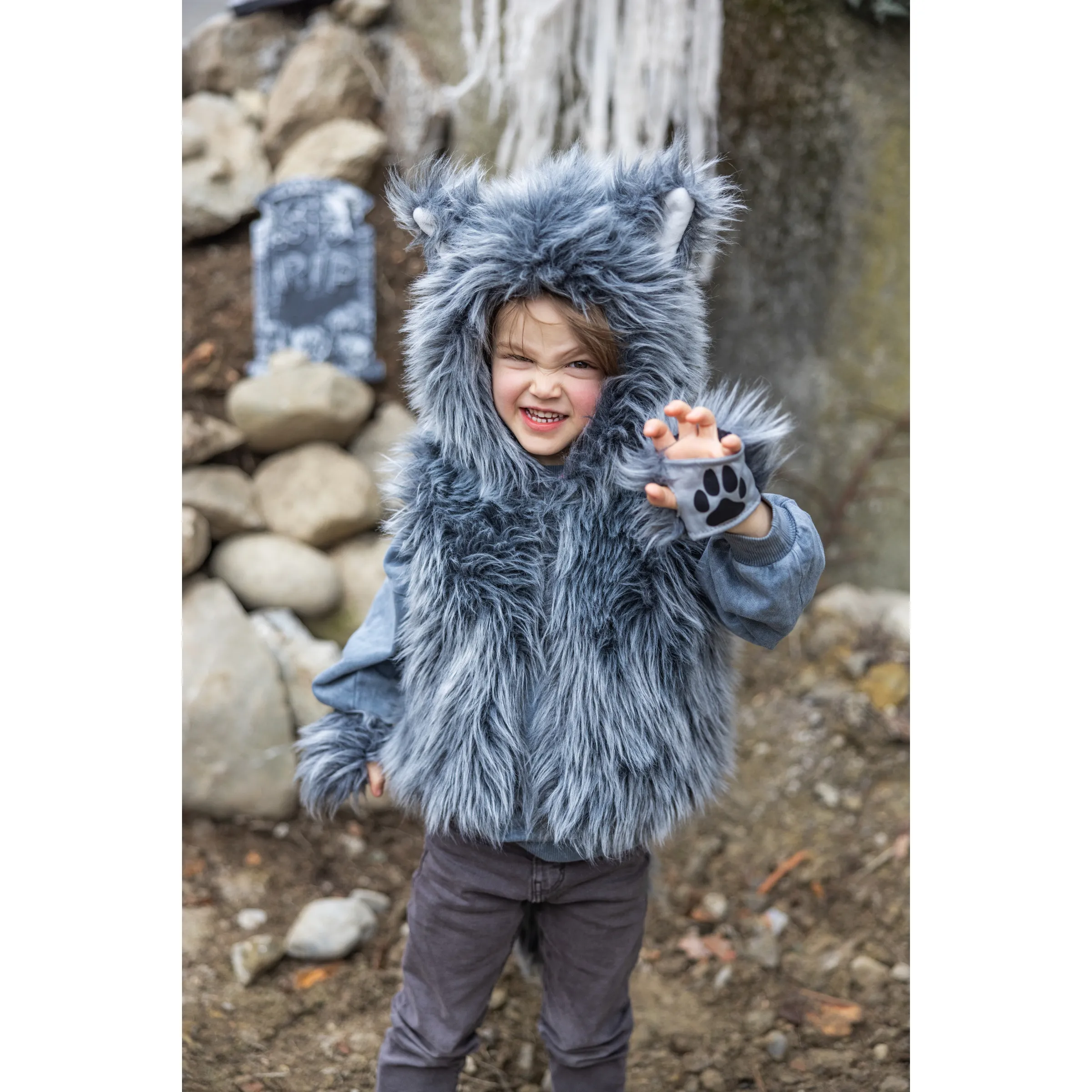 Great Pretenders Big Bad Wolf Vest with Gloves Size 5-6