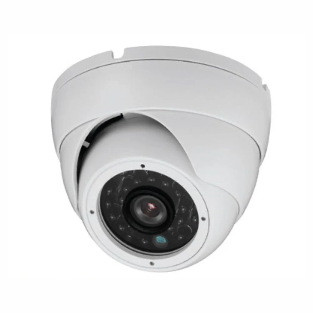 HD-CVI Armored Dome Camera 720p in White.