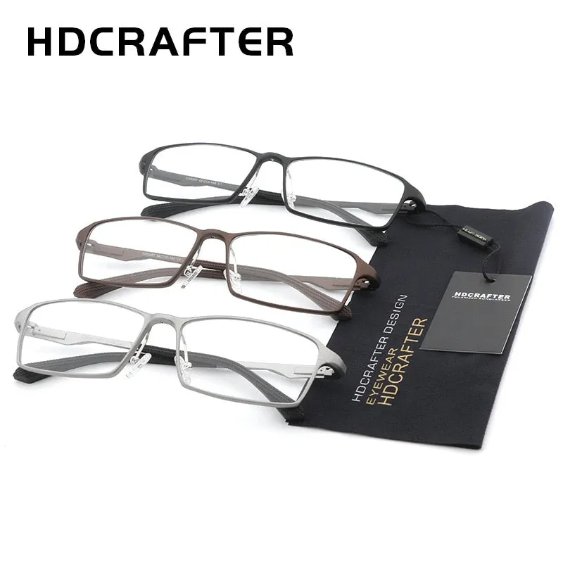 Hdcrafter Tr90 17G Lightweight Glasses Frame Hyperopia Eyeglasses Frames Reading Titaniun L-P6287