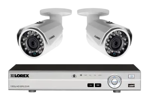 Home Security System with 2 HD 1080p Security Cameras featuring 150 Foot Night Vision