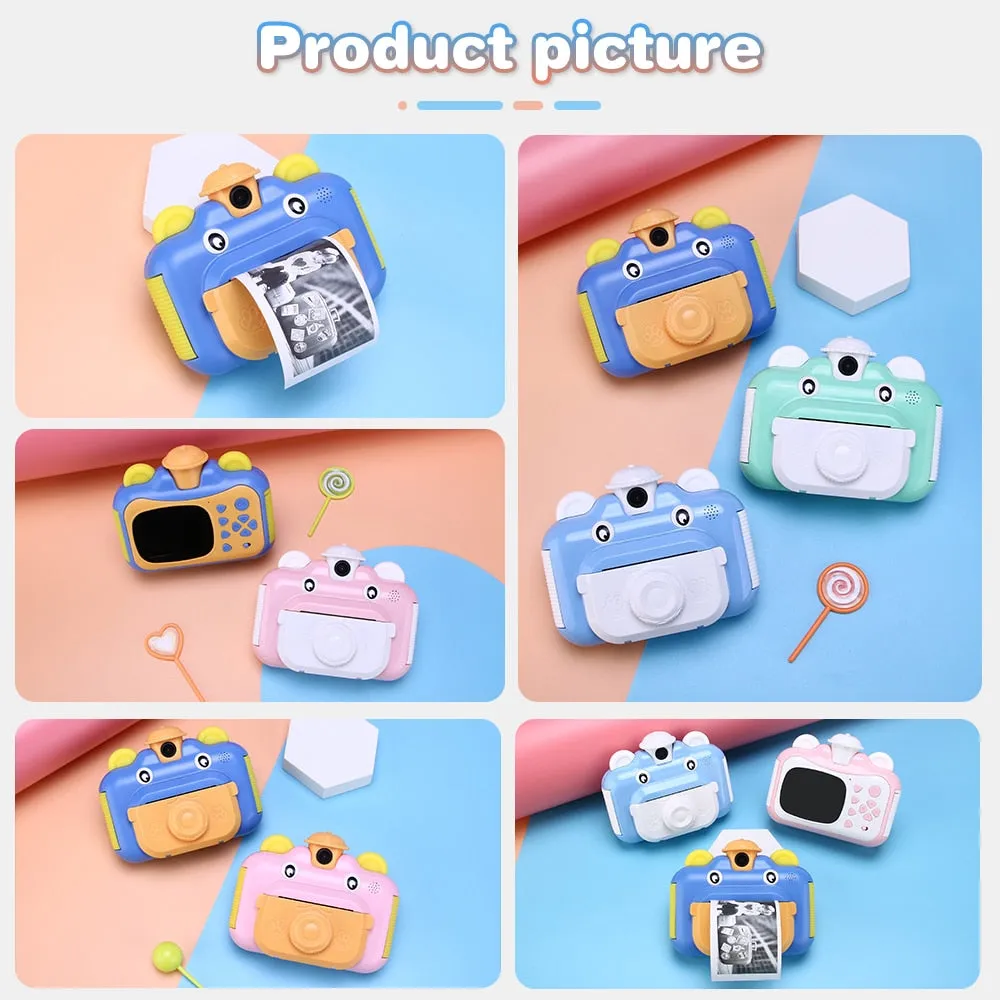 Kids Camera Instant Print Camera for Children 1080P HD Video Photo Camera Toys with 32GB Card