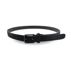 MOLLY - Women's Black Ponyhair Genuine Leather Belt