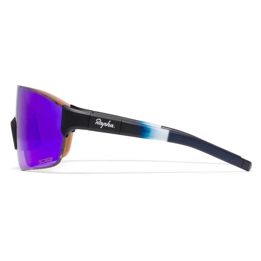 RAPHA Pro Team Frameless Glasses - DNY Dark Navy/Purple Green Lens