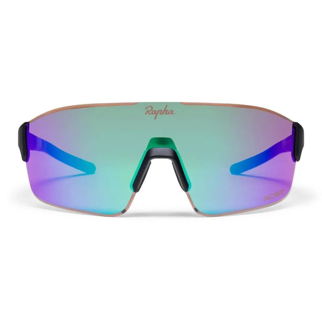 RAPHA Pro Team Frameless Glasses - DNY Dark Navy/Purple Green Lens