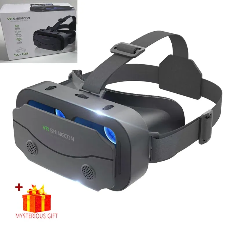 Shinecon VR 3D Headset Virtual Reality Glasses with Controller - Smart Helmet with Viar Lenses for Smartphones, Cell Phones, and Controller - Elegant Gift for Nearest Ones