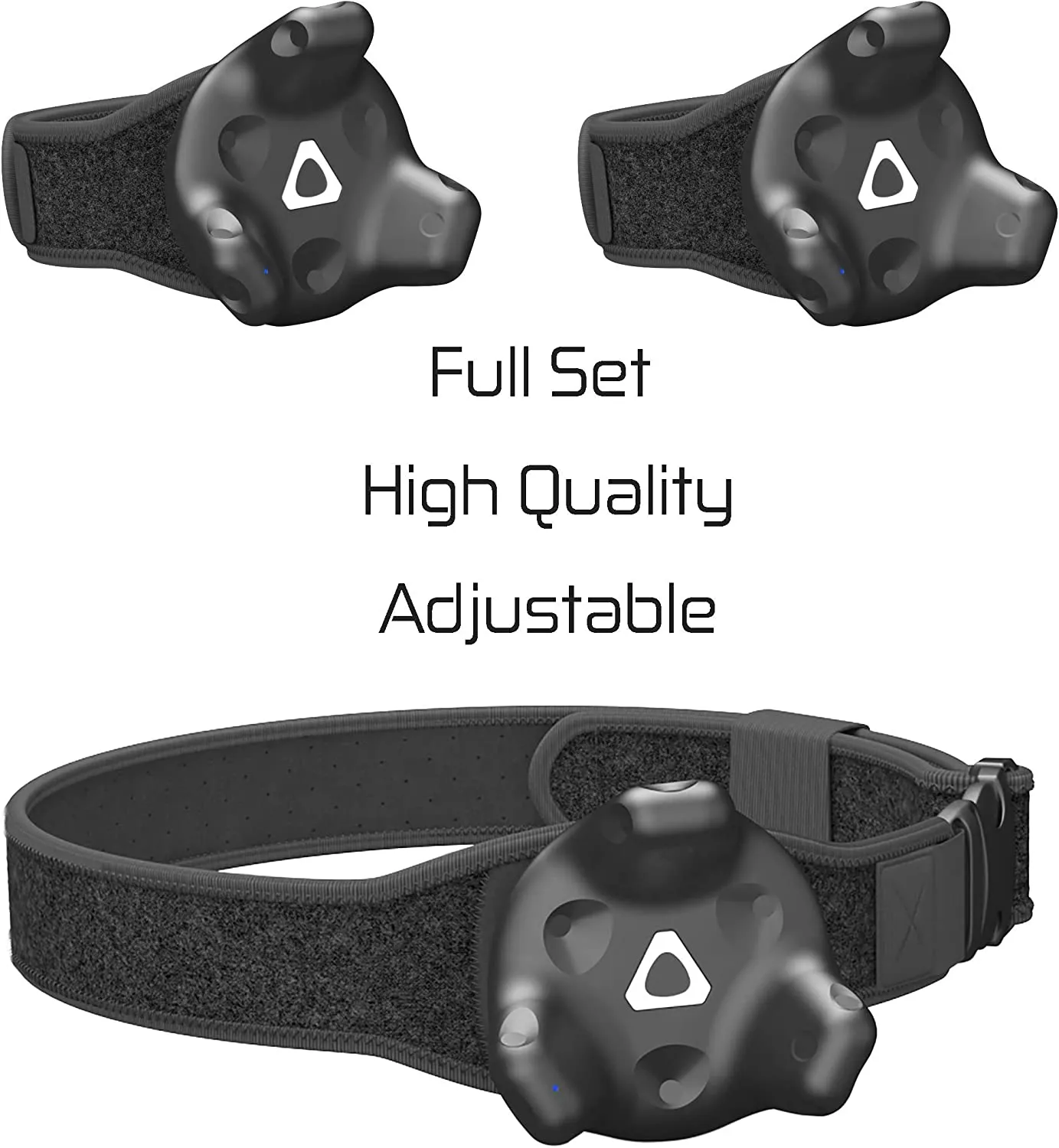 Skywin VR Tracker Belt and Tracker Strap Bundle for HTC Vive System Tracker Pucks - Adjustable Belt and Hand Straps for Waist and Full-Body Tracking in Virtual Reality