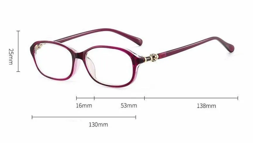 Sunsliver Women's Full Rim Oval Acetate Reading Glasses 8022