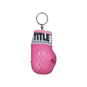 TITLE BREAST CANCER AWARENESS BOXING GLOVES Keyring 2.75"