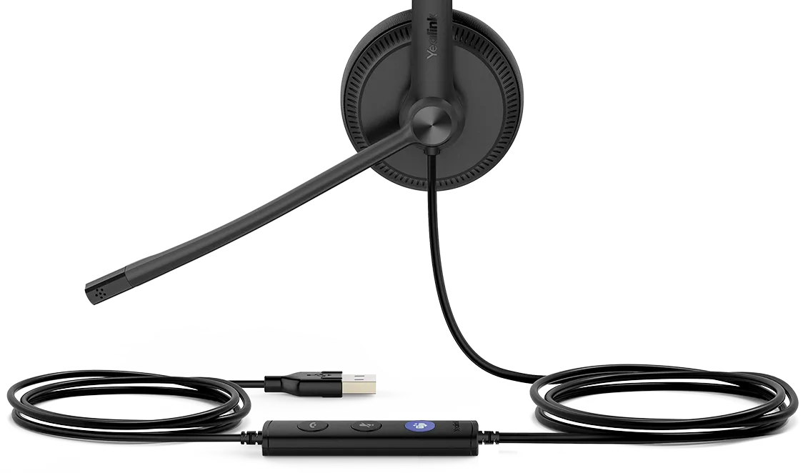 Yealink  UH34 Mono USB-A Wired Headset for Microsoft Teams