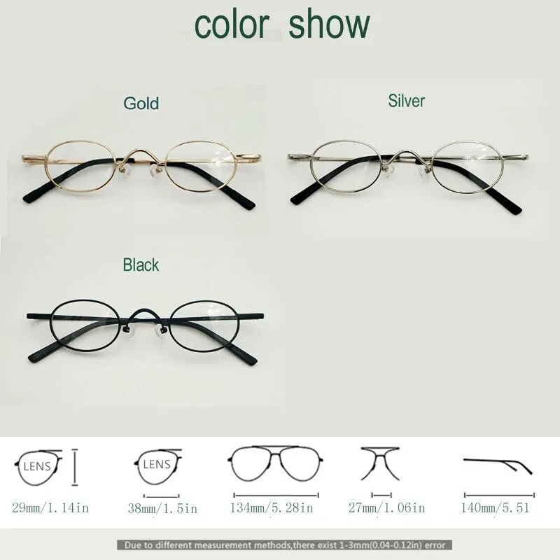 Yujo Unisex Oval Full Rim Reading Glasses Alloy Y026